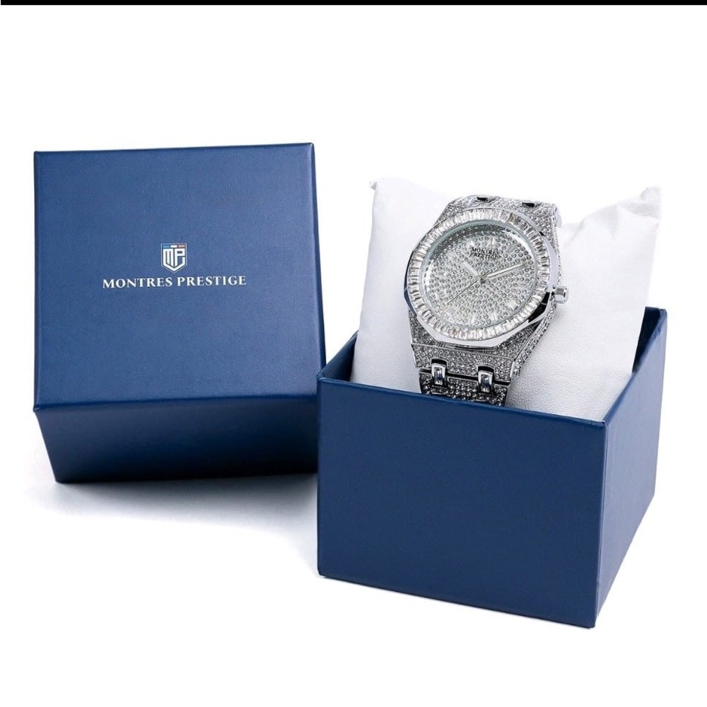 Montres Prestige Luxe X Men's Watch MPW-0134 Stainless Steel Quartz New in Box